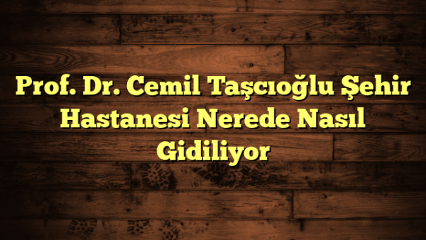 Prof. Dr. Cemil Taşcıoğlu Şehir Hastanesi Nerede Nasıl Gidiliyor
